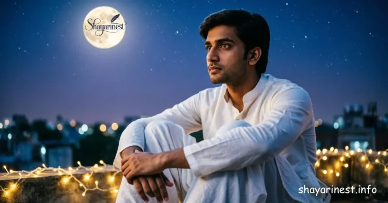 Alone Shayari In Hindi – अकेला लड़का रात को छत पर बैठा तारों को देख रहा है